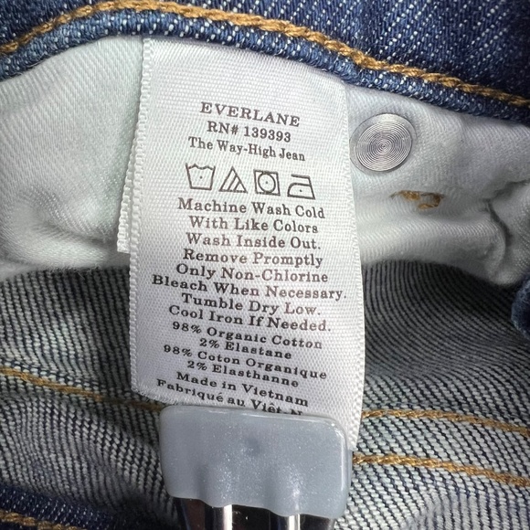 👖|•EVERLANE•| The Way High Jean Dark Wash Organic Cotten Jeans Size 30👖 - Picture 6 of 6